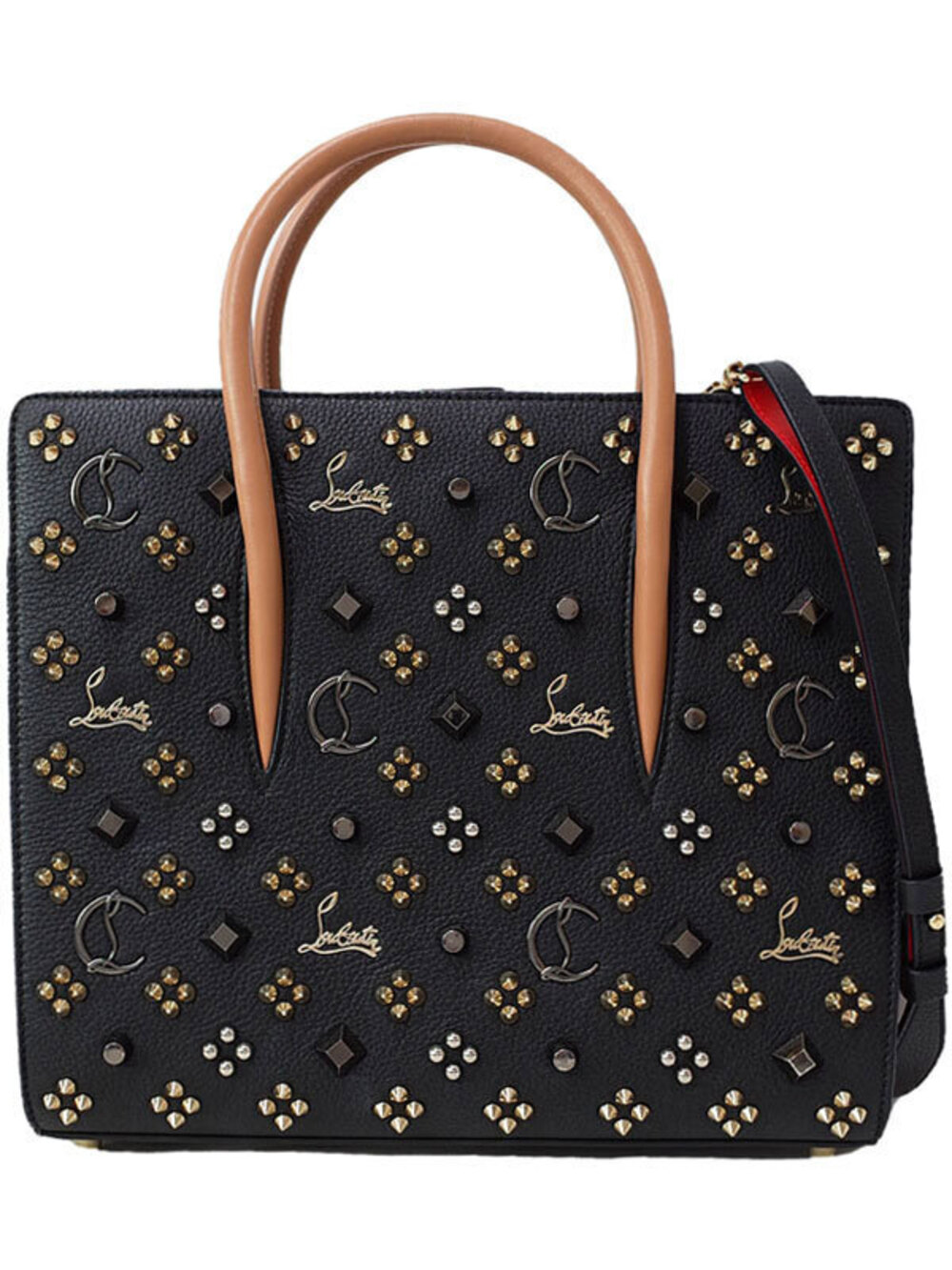 Christian Louboutin black grained calfskin Paloma Tote Bag